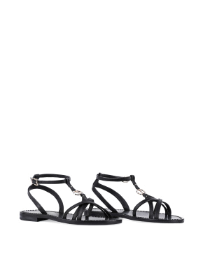 Жіночі сандалі TwinSet шкіряні чорні - фото 2 - Miraton