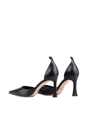 Жіночі туфлі Attizzare шкіряні чорні з ланцюжком - фото 3 - Miraton