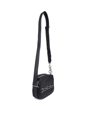 Женская сумка camera bag Juicy Couture из экокожи черная с логотипом - фото 3 - Miraton