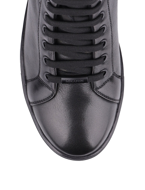 Мужские кожаные ботинки черные - фото 4 - Miraton