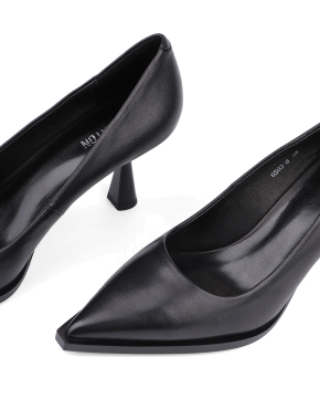 Жіночі туфлі-човники MIRATON шкіряні чорні - фото 5 - Miraton