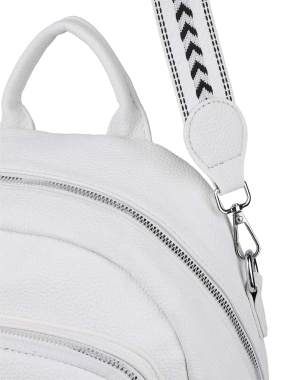 Жіночий рюкзак MIRATON з екошкіри білий - фото 5 - Miraton