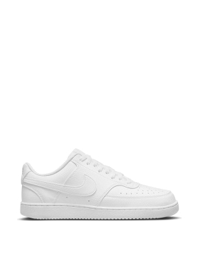 Мужские кеды Nike Court Vision Low Next Nature белые кожаные - фото  - Miraton