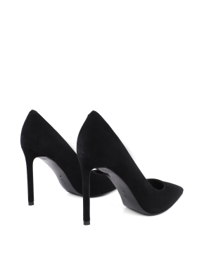 Жіночі туфлі човники чорні велюрові - фото 4 - Miraton
