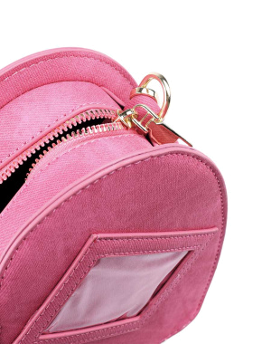 Женская сумка через плечо MIRATON из экокожи розовая - фото 5 - Miraton