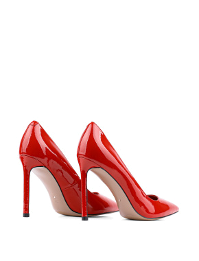 Женские туфли с острым носком красные лаковые - фото 4 - Miraton