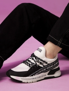 Чоловічі кросівки VERSACE JEANS COUTURE чорні тканинні - фото  - Miraton