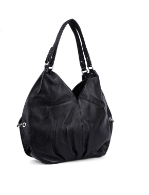 Жіноча сумка шоппер MIRATON шкіряна чорна - фото 2 - Miraton