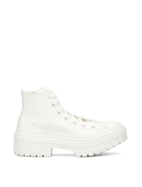 Женские кеды Converse CHUCK TAYLOR ALL STAR LUGGED HEEL кожаные белые - фото 1 - Miraton