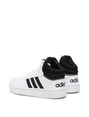 Мужские ботинки Adidas Hoops 3.0 Mid из искусственной кожи белые - фото 3 - Miraton