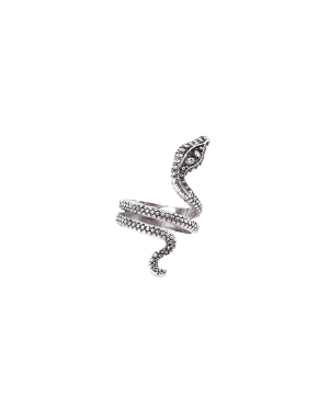 Жіноча каблучка MIRATON Змія в сріблі - фото 2 - Miraton
