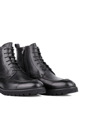 Мужские черные кожаные ботинки - фото 2 - Miraton