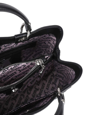 Жіноча сумка тоут Juicy Couture з екошкіри чорна з логотипом - фото 9 - Miraton
