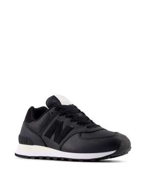 Жіночі кросівки New Balance 574 шкіряні чорні - фото 3 - Miraton