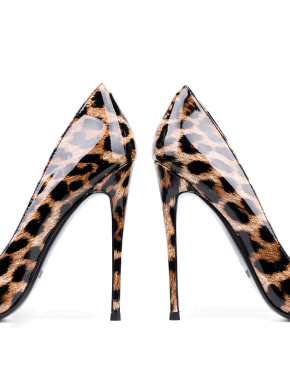Жіночі туфлі-човники MIRATON лакові з леопардовим принтом - фото 2 - Miraton