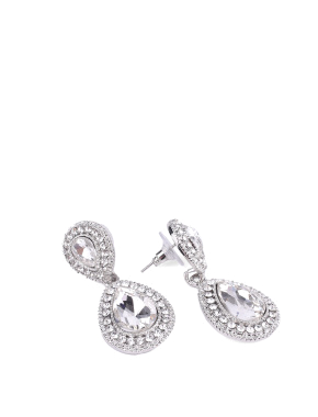 Жіночі сережки підвіски MIRATON з камінням у сріблі - фото 2 - Miraton