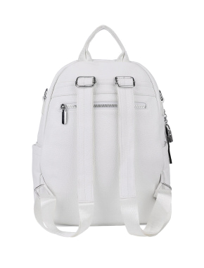 Жіночий рюкзак MIRATON з екошкіри білий - фото 3 - Miraton