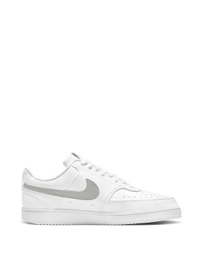 Мужские кеды Nike Court Vision Low Next Nature белые кожаные - фото 1 - Miraton