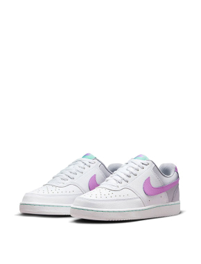 Женские кеды Nike W NIKE COURT VISION LO NN белые кожаные - фото 1 - Miraton