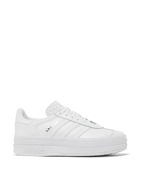 Женские кеды Adidas GAZELLE BOLD W MDQ40 белые кожаные - фото  - Miraton