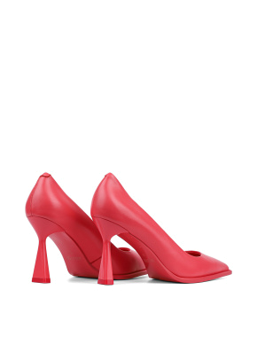 Жіночі туфлі-човники MIRATON шкіряні рожеві - фото 4 - Miraton