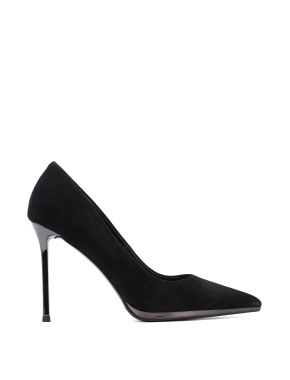 Жіночі туфлі човники MiaMay велюрові чорні - фото 1 - Miraton