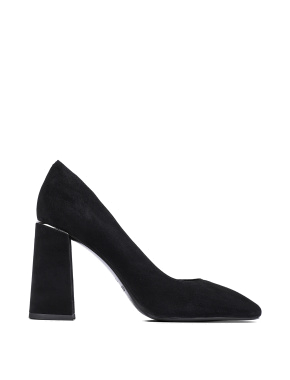 Жіночі туфлі човники чорні велюрові - фото 1 - Miraton