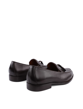 Мужские туфли кожаные коричневые лоферы - фото 3 - Miraton