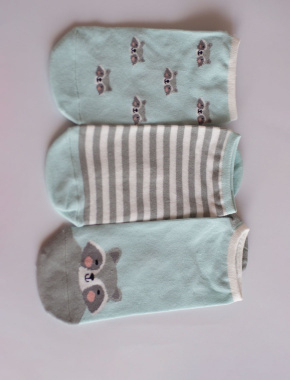 Набор женских коротких носков Legs Socks Extra Low разноцветные, 3 пары - фото 1 - Miraton