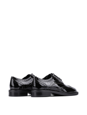 Жіночі туфлі броги чорні лакові - фото 4 - Miraton