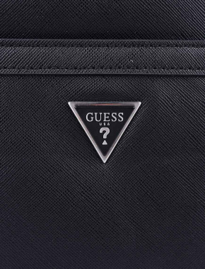 Мужская сумка кросс-боди Guess из экокожи черная - фото 5 - Miraton