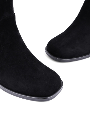 Жіночі черевики чорні велюрові з підкладкою байка - фото 5 - Miraton