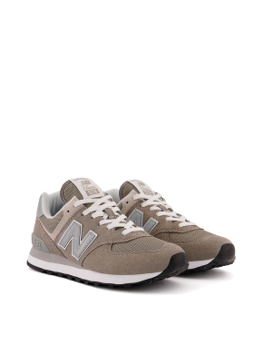 Женские кроссовки New Balance WL574EVG замшевые серые - фото 2 - Miraton