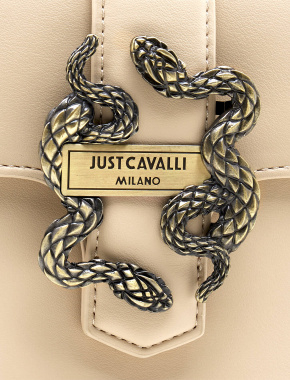 Сумка Just Cavalli крос-боді бежева з екошкіри з декоративною застібкою - фото 6 - Miraton
