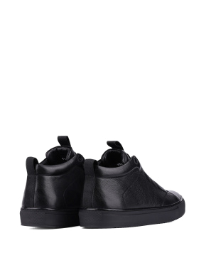 Мужские ботинки черные кожаные - фото 3 - Miraton