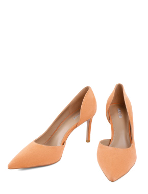 Жіночі туфлі човники велюрові оранжеві - фото 5 - Miraton