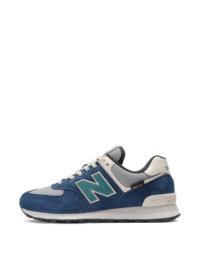 Мужские кроссовки New Balance 574 замшевые синие - фото 3 - Miraton