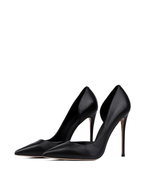 Жіночі туфлі-човники дорсей MiaMay шкіряні чорні - фото 3 - Miraton