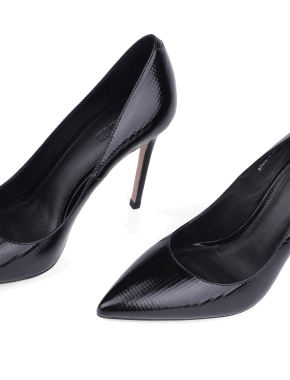Жіночі туфлі човники MIRATON чорні шкіряні - фото 5 - Miraton