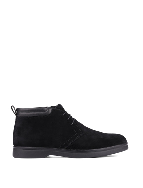 Чоловічі черевики замшеві чорні - фото 1 - Miraton