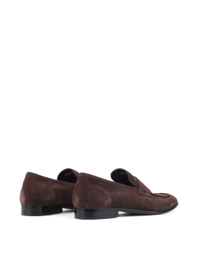 Мужские туфли лоферы Miguel Miratez коричневые замшевые - фото 4 - Miraton