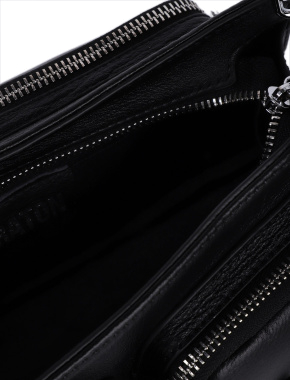 Сумка MIRATON Camera Bag кожаная черная с цепочкой - фото 7 - Miraton
