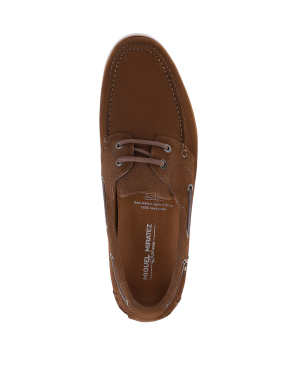 Чоловічі туфлі топсайдери замшеві коричневі - фото 4 - Miraton