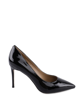 Жіночі туфлі лакові чорні з гострим носком - фото 1 - Miraton