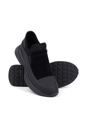 Мужские кроссовки черные кожаные - фото 2 - Miraton