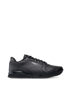 Мужские кроссовки PUMA ST Runner v3 L из экокожи черные - фото 1 - Miraton