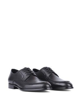 Мужские туфли оксфорды кожаные черные - фото 2 - Miraton