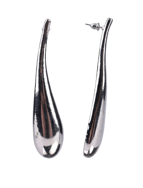 Жіночі сережки краплі MIRATONсрібного кольору - фото 1 - Miraton