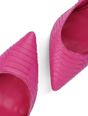 Жіночі туфлі MIRATON рожеві зі шкіри змії - фото 7 - Miraton
