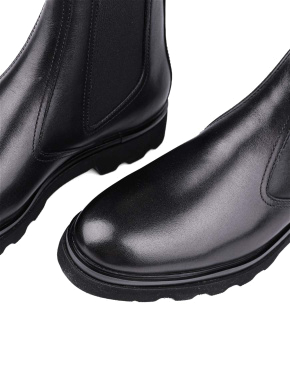 Чоловічі черевики челсі чорні шкіряні з підкладкою байка - фото 5 - Miraton